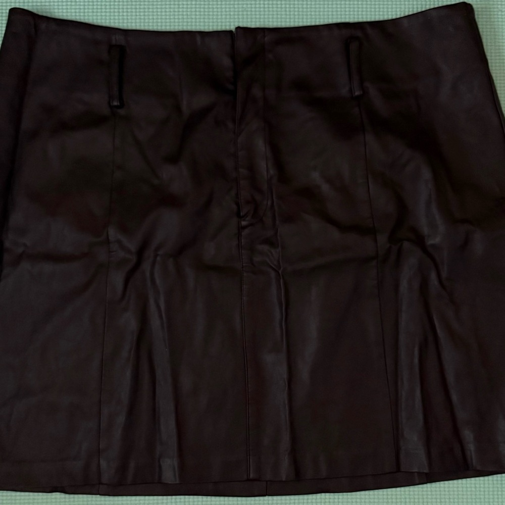 Black Leather Mini Skirt